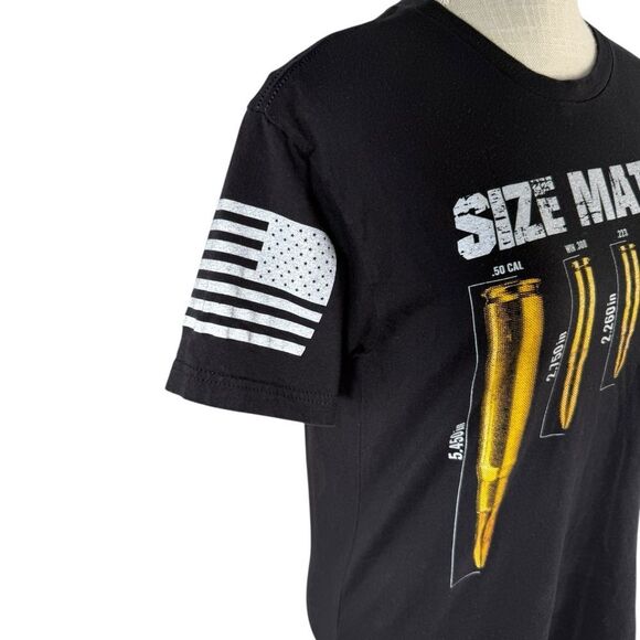 Grunt Style Men’s Black Size Matters Short Sleeve Tee - Picture 4 of 7